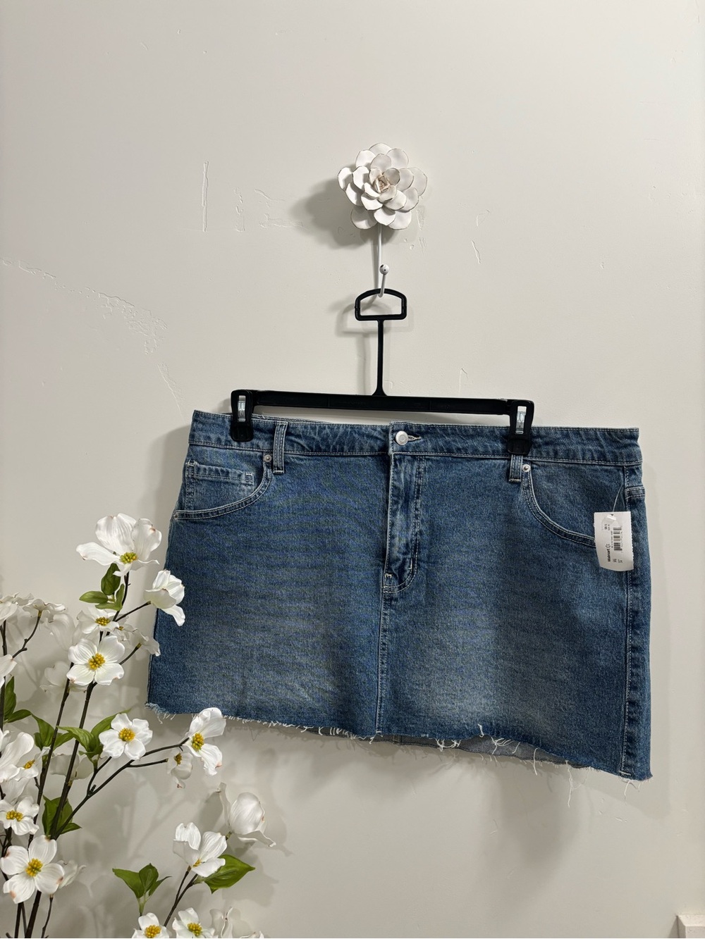 No Boundaries Blue Denim Mini Skirt
